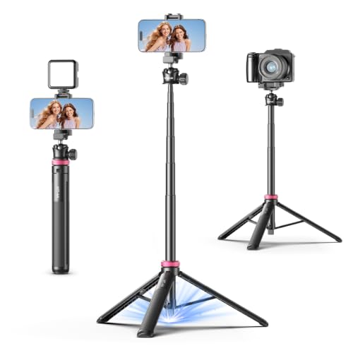 ULANZI MT44 Auto Open Phone Tripod, 59" Extendable Selfie Stick for iPhone - color: MT44 Auto Open Black