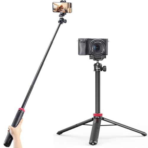 ULANZI MT-44 Auto Open Phone Tripod, 59" Extendable Selfie Stick Vlog Stand - color: BLACK