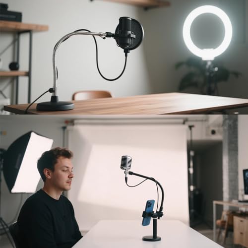 6-Inch Flexible Gooseneck Tubing, 3/8"-16 Male to Male Thread Universal Arm Gooseneck Extension Holder for Microphone, Tripod Phone, Camera, LED Video Lights - color: 1 Pack, size: 6 Inch