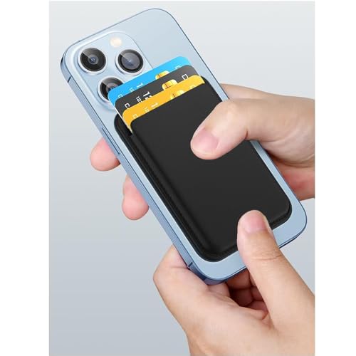 iLodn Magnetic Wallet Compatible with MagSafe for iPhone 17 16 15 14 13 12 Pro Max Air Plus Model, Mag 3 Safe Card Holder Stick on Accessories for Cell Phone & Case, Cyaneous - color: Cyaneous