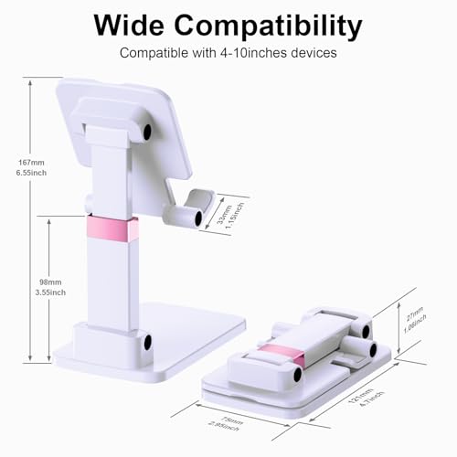 Cell Phone Stand Cute Mobile Holder For iPhone Desk Office Accessories - color: 01-White
