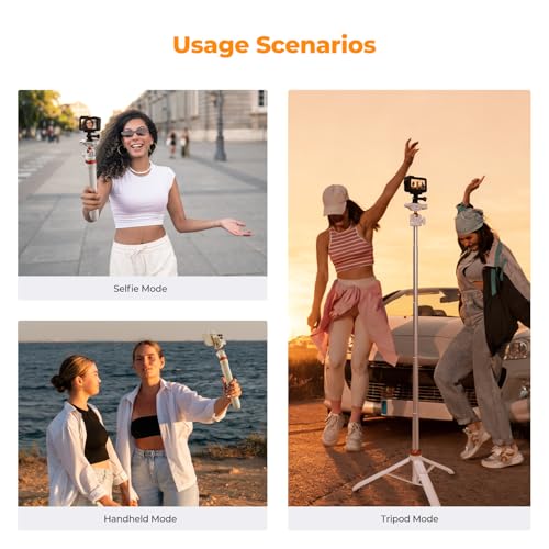 K&F CONCEPT 62'' Selfie Stick Tripod. - color: White