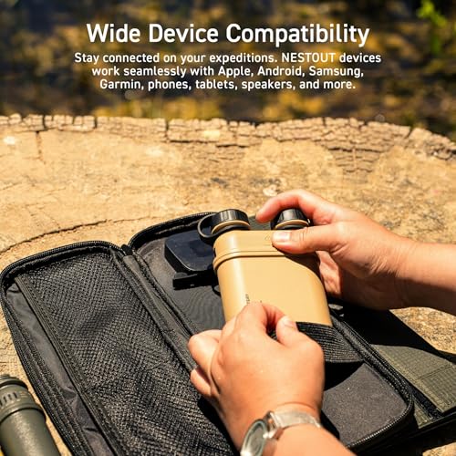 NESTOUT Rugged Power Bank, 15000mAh Outdoor Charger, 32W USB C Fast Charging PD, Waterproof IP67, Heavy Duty Shockproof, Tactical Battery Pack for iPhone Tablet Hiking Camping Survival (Black) - color: Black