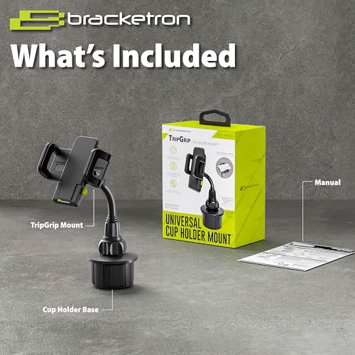 Bracketron TripGrip Cup Holder Car Phone Holder Mount with Expandable Base - style: Cup Holder Mount