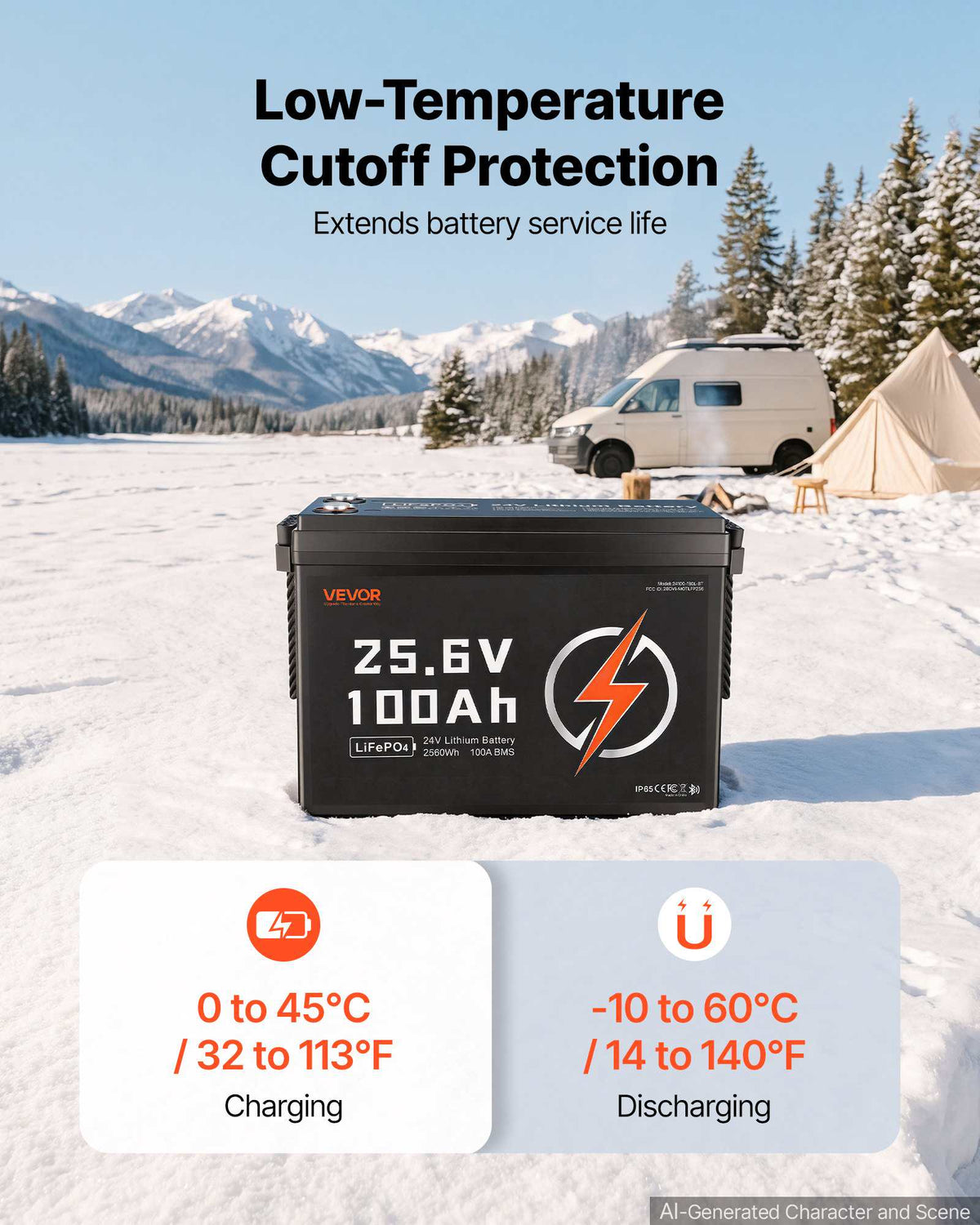24V 100Ah LiFePO4 Lithium Battery 4000+ Cycles 100A BMS with Bluetooth, 2560Wh Lithium Battery with Low Temperature Protection, Supports 8P2S Connection, for RV, Trolling Motor, Marine, Solar