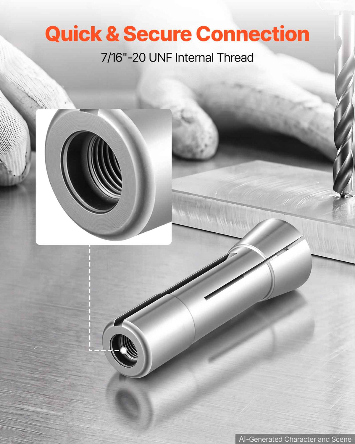 R8 Collet Set 1/16"-3/4" 23 Piece R8 Precision Mill Collet Chuck Set, for Milling Machine Drill Presses, 0.0008" TIR High Concentricity, Lathe Chuck Tool with Labeled Storage Box, Alloy Steel