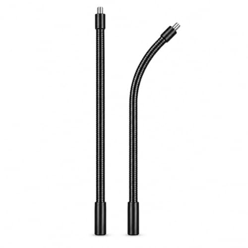 Gooseneck, 2 Pcs 1/4"-20 Female to Male Thread Metal Universal Hose Flexible Arm Gooseneck Tube Extension Holder for Action Camera, Phone, Microphone, Black (24inch) - size: 24inch