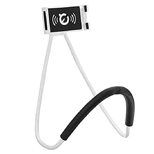 Universal Moblie Phone Stand,Lazy Cell Phone Holder&Neck Tablet Phone Mount - color: White