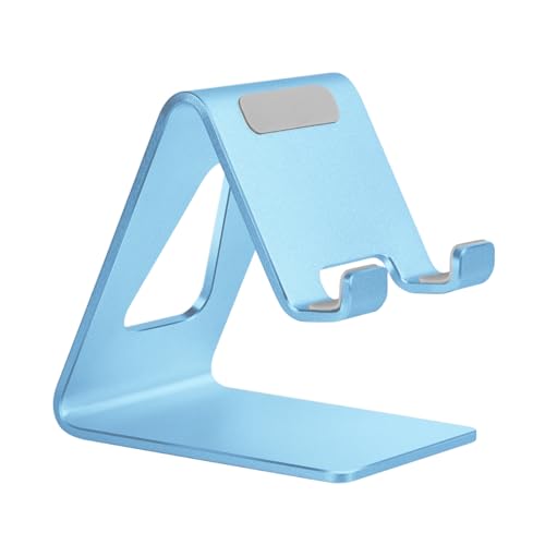 Aoviho Cell Phone Stand for Desk, Aluminum Phone Holder, Sky Blue - color: Sky Blue