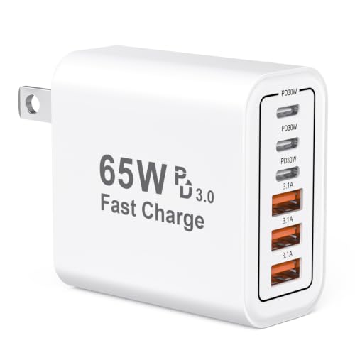 USB C Fast Charging Block,65W Type C Phone Charging Cubes Power Adapter