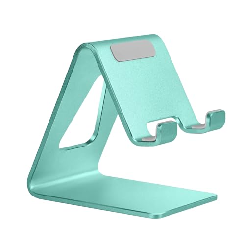 Aoviho Cell Phone Stand for Desk, Aluminum Phone Holder,Fresh Green - color: Fresh Green