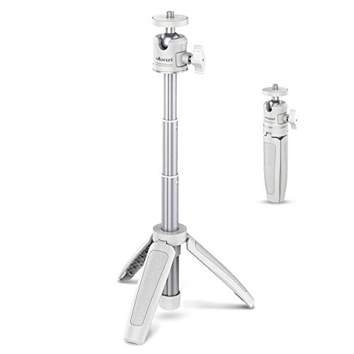 ULANZI Extension Pole Tripod Mini Selfie Stick Stand Handle Grip Vlogging - color: White