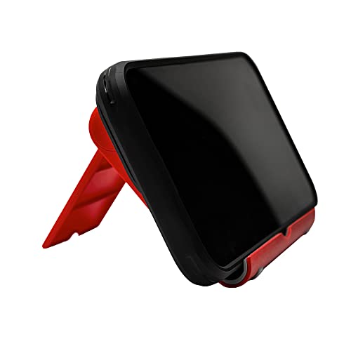 Adjustable Cell Phone Stand for Desk, Portable Phone Holder Compatible with Most iPhone, Samsung and Other Smartphones - Red - color: Red