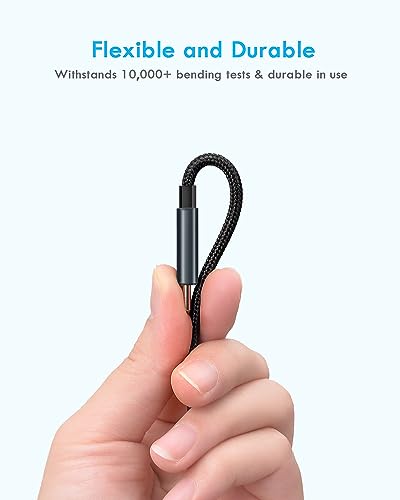 Multi Charging Cable 4FT, 2PCS Nylon Braided USB C Multiple Charger Cable