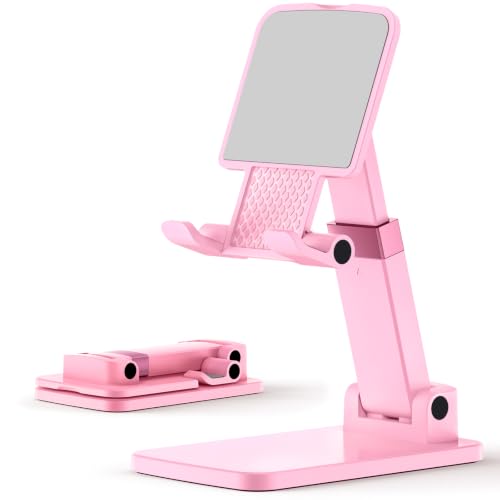 Cell Phone Stand Cute Mobile Holder For iPhone Desk Office Accessories - color: 02-Pink