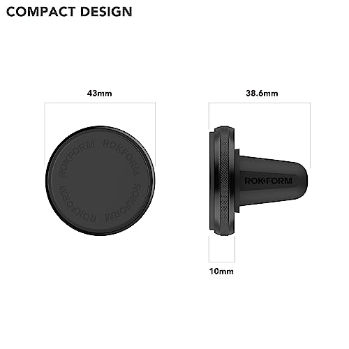 Rokform Magnetic Vent Phone Mount, Super Grip Clip (Black)