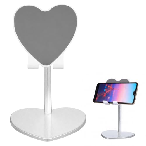 BESTOYARD Heart Shaped Metal Tablet Stand Adjustable Desktop Phone Support Bracket for Home Office Video Watching Foldable Tabletop Holder for Tablet Support