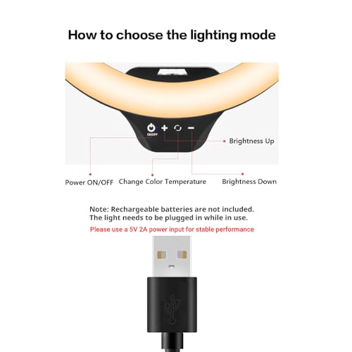 Sensyne 14" Ring Light with Tripod Stand, LED Circle Light with Phone Holder, for Photo Selfie, Video Recording, Zoom Meeting - size: 14-inch