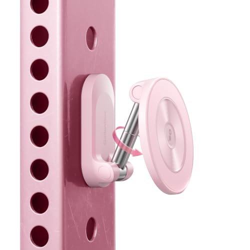 GolbinBox Magnetic Phone Holder for Gym,Adjustable Tripod Mount Ring Pink - color: Pink