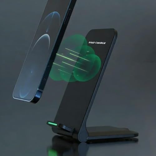 Dual Coil Wireless Charger Phone Charge for iPhone 17 16 15 14 13 12 Pro Max 15 14 13 12 Folding Fast Charging for Samsung Xiaomi 17 Pro Ma4x (Black with Cable) - color: Black with Cable