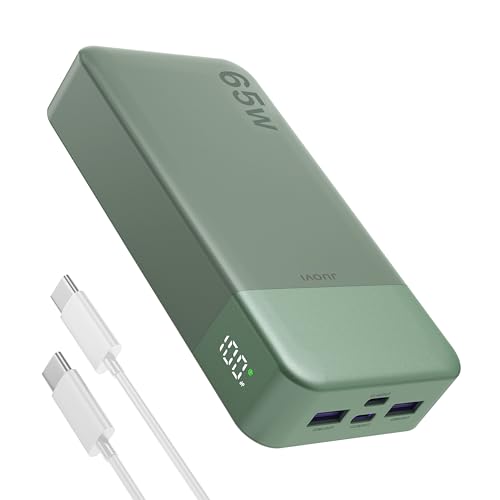 JUOVI Power Bank 65W 20000mAh Laptop Portable Charger - color: Green