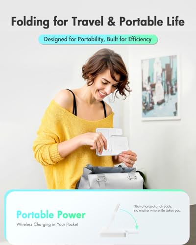 GETPALS Wireless Charger iPhone Charging Station for Apple Multiple Devices - color: White