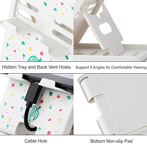 Foldable Stand for Nintendo Switch/2/Lite/OLED, Adjustable Switch Holder - color: White