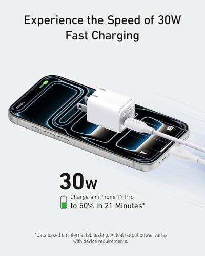 Anker Nano Phone Charger, 30W Portble and Foldable USB C GaN Charger - color: green