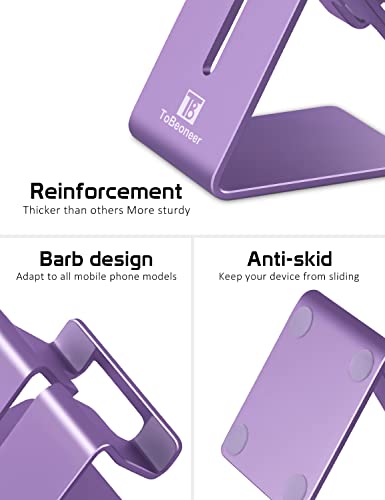 Aluminum Phone Stand for iPhone Series, Samsung, Purple - color: Purple