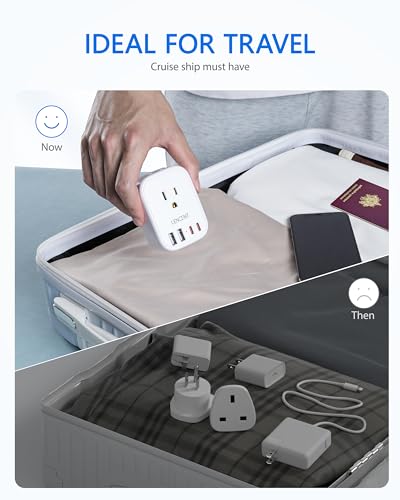 LENCENT Switzerland Travel Plug Adapter, Swiss Power Adaptor with 4 Outlets - style: Type J-17.5W-Switzerland