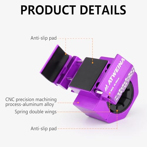 Bike Handlebar Mounts for 4.5-7.4 Phones (Purple) - color: Purple