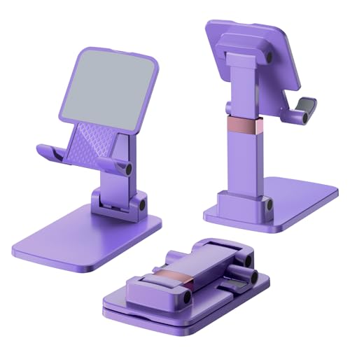 Cell Phone Stand Cute Mobile Holder For iPhone Desk Office Accessories - color: 07-Violet
