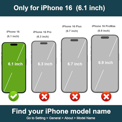 Folosu Compatible with iPhone 16 Case Wallet with Card Holder, 360°Rotation Finger Ring Holder Kickstand, RFID Blocking Leather Protective Double Buttons Shockproof Cover 6.1 Inch Rose Gold - color: Rose Gold