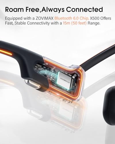 X500 Bone Conduction Headphones, Open Ear, LED Light, IP67