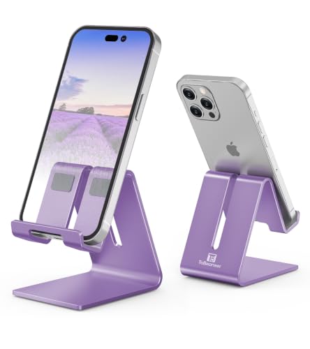 Aluminum Phone Stand for iPhone Series, Samsung, Purple - color: Purple