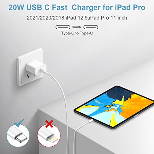 iPhone 18 17 16 15 Charger Fast Charging USB C Charger Block - color: white, size: 6FT