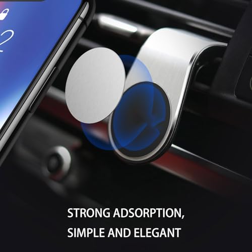 Phone Holder, Magnetic Phone Holder for Car, Mobile Phone Navigation Magnetic Bracket, 360° Adjustable Hands Phone Stand, Secure Clip-On Air Vent Phones Cradle for Driving - color: Blue*2