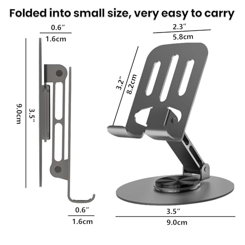 Universal Metal Cell Phone Stand, Grey&Grey - color: Grey&Grey