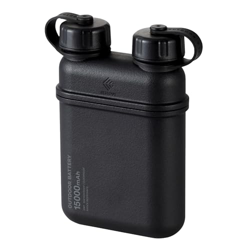 NESTOUT Rugged Power Bank, 15000mAh Outdoor Charger, 32W USB C Fast Charging PD, Waterproof IP67, Heavy Duty Shockproof, Tactical Battery Pack for iPhone Tablet Hiking Camping Survival (Black) - color: Black