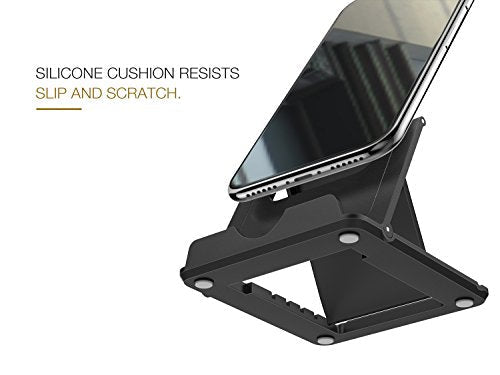 MoKo 2 Pack Cell Phone Stand for Desk, Tablet Stand for 4"-11" Devices - color: White + Black
