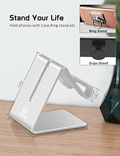 Aluminum Phone Stand for iPhone Series, Samsung, Silver - color: Silver