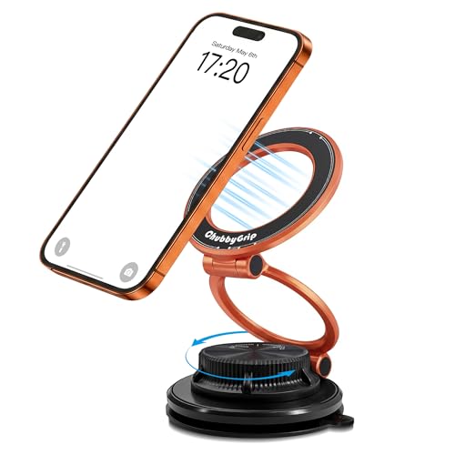 ChubbyGrip AirVac Vacuum Magnetic 360° Adjustable Phone Mount - color: A-Vacuum Base