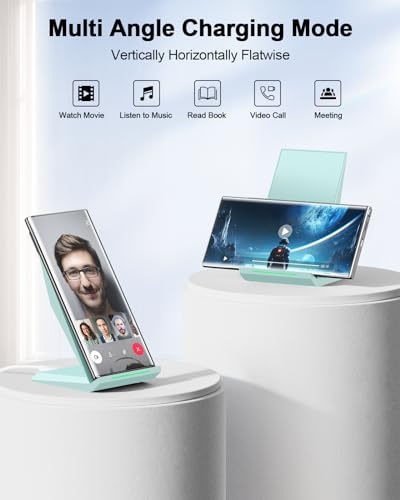 NANAMI Fast Wireless Charger, Nightstand Charging Stand with 20W PD Adapter - color: White-01