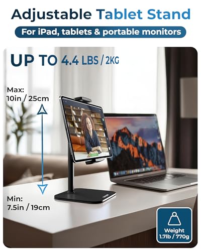 COOPER TabStand Mini 10" Tablet Stand, iPad Stand for Desk, Tablet Mount - color: C - Mini Black