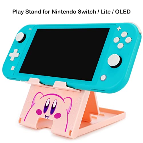 Foldable Stand for Nintendo Switch/2/Lite/OLED, Adjustable Switch Holder - color: Pink