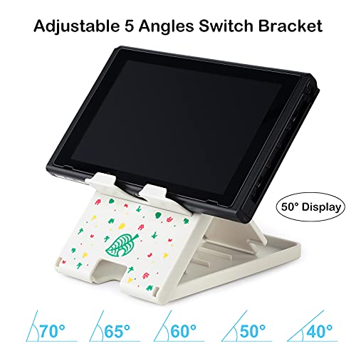 Foldable Stand for Nintendo Switch/2/Lite/OLED, Adjustable Switch Holder - color: White