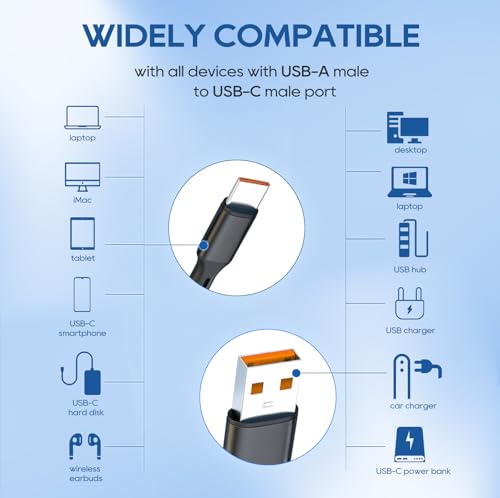 UCEC USB C Multi Charging Cable, 3 in 1 USB-C Splitter Charging Cord