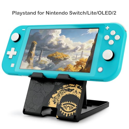 Foldable Stand for Nintendo Switch/2/Lite/OLED, Adjustable Switch Holder - color: Black-Tears