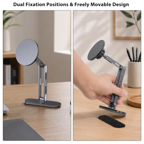 Magnetic iPhone Stand for Desk Office, Height Adjustable Phone Holder - size: Magnetic