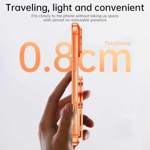 Dual-Sided Magnetic Phone Stand Holder for MagSafe, Orange - color: Orange